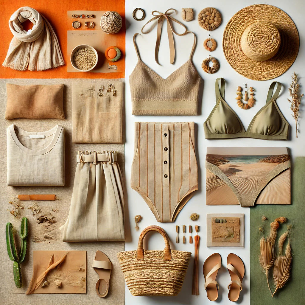 Tons Neutros e Metálicos: Como Criar um Visual Minimalista na Praia