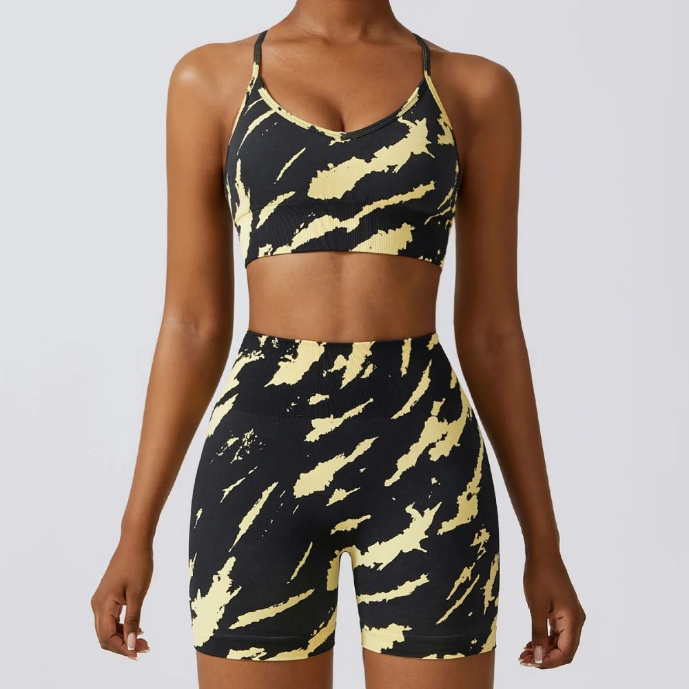 Conjunto Academia Sem Costura - Zebra