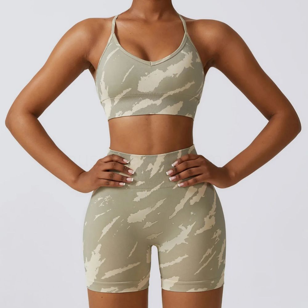 Conjunto Academia Sem Costura - Zebra