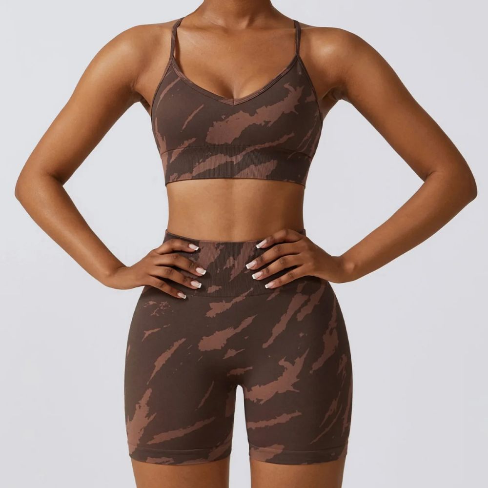 Conjunto Academia Sem Costura - Zebra