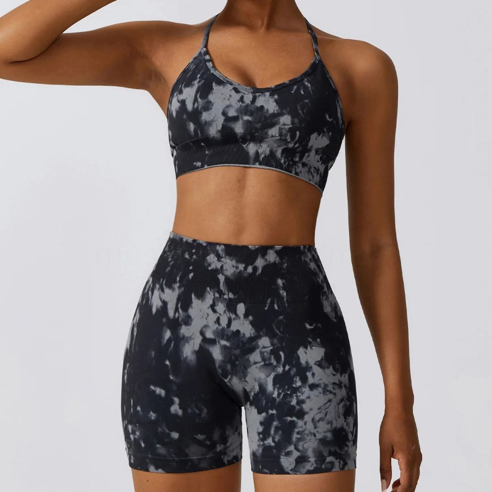 Conjunto Academia Sem Costura - Zebra
