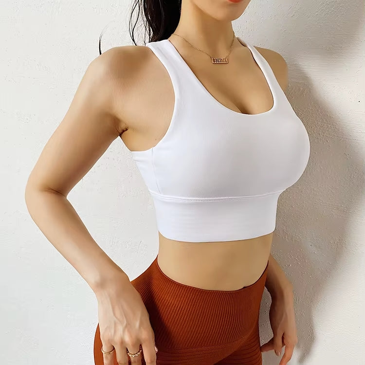 Top Esportivo Feminino Push Up Yoga Secagem Rápida P ao EGG