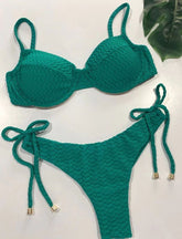 Biquíni Meia Taça Texturizado - Verde