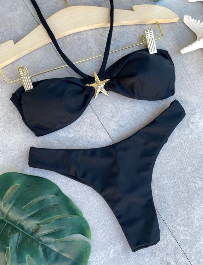 Biquíni Tomara Que Caia Estrela - Preto