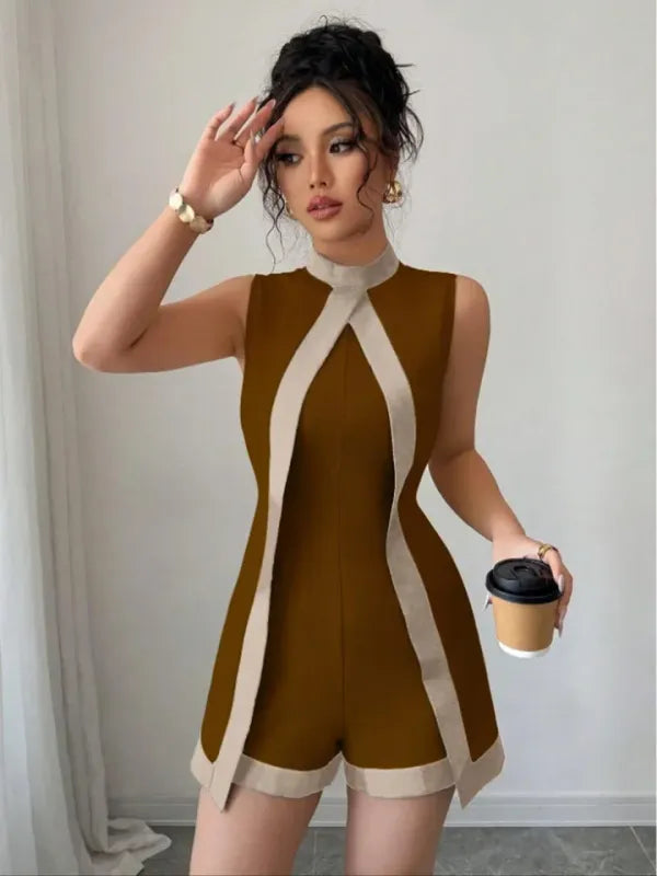 Macacão Bodycon Elegante Sem Costas | Cintura Alta Franzida