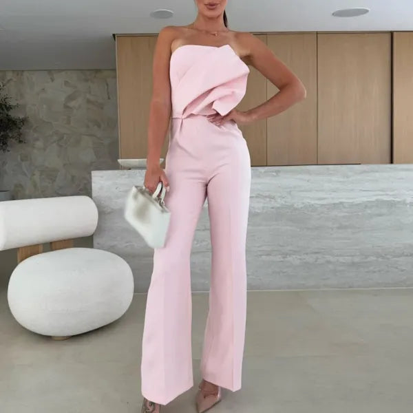 Macacão Feminino Sem Costas com Pernas Largas | Elegância