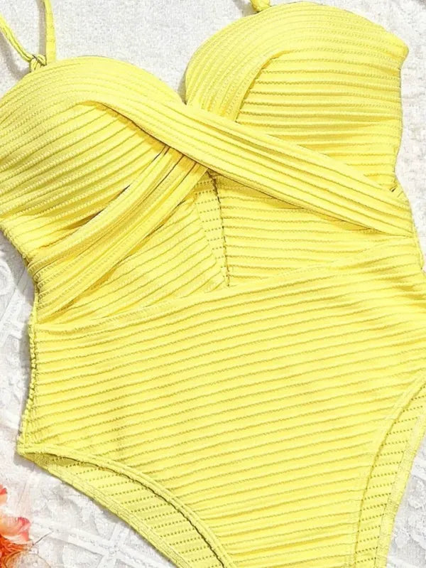 Maiô Amarelo Monokini Cavado Modelador | Musa Brasil