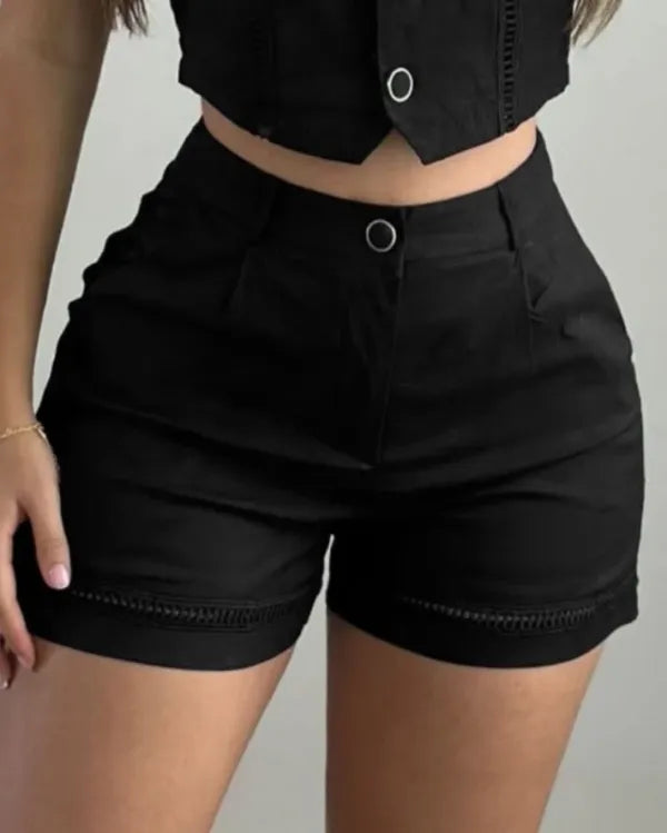 Conjunto Terno Feminino Shorts Colete | Vintage