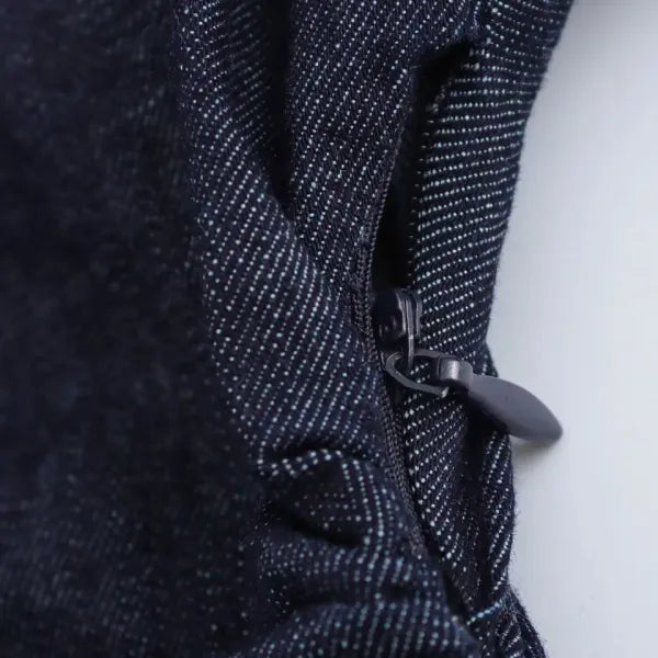 Vestido Jeans Midi Feminino com Lapela e Zíper Lateral