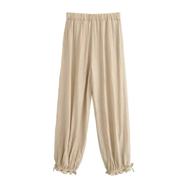 Conjunto Feminino Verão 2026 - Colete Cáqui com Miçangas