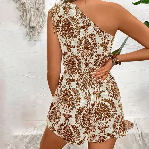 Macacão Feminino Estampa Floral | Decote V Resort Chic