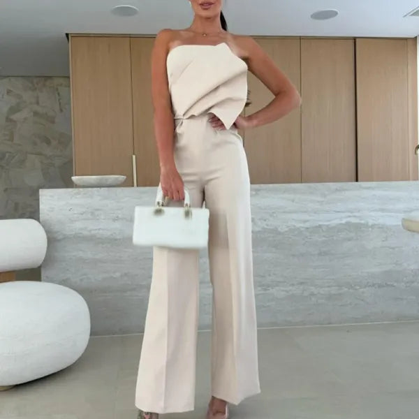 Macacão Feminino Sem Costas com Pernas Largas | Elegância