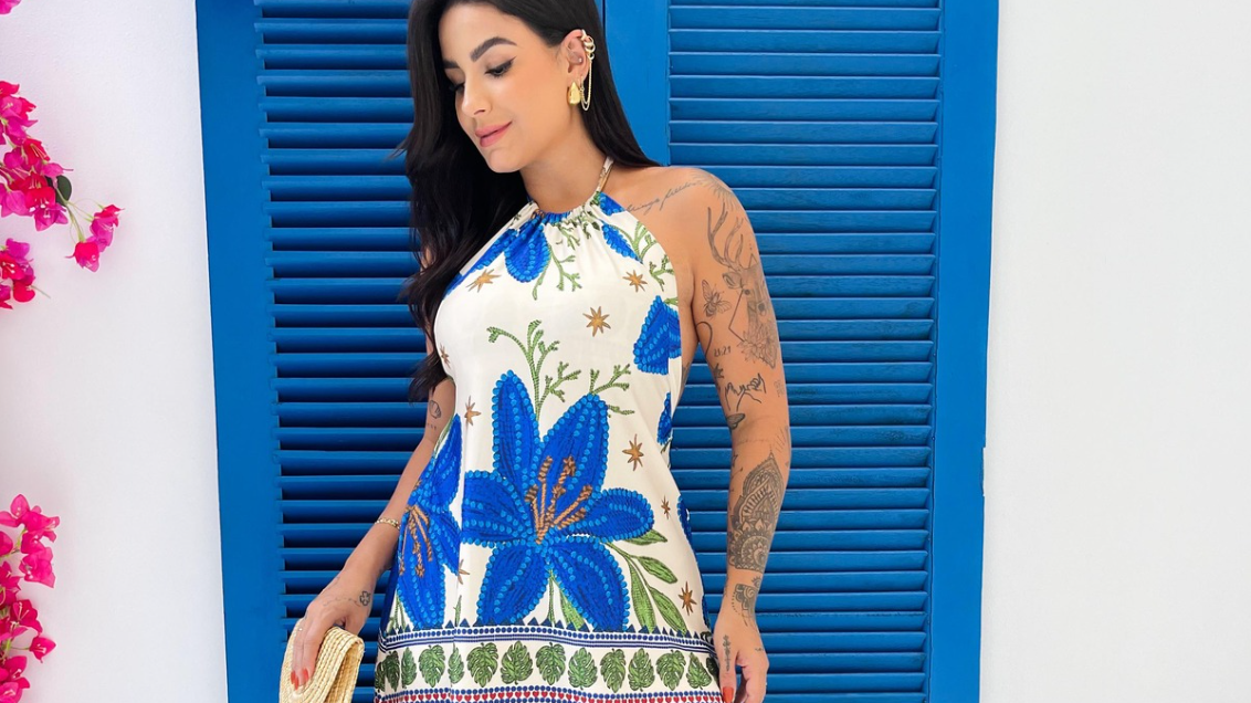 Vestido estampado com caimento perfeito para dias de sol