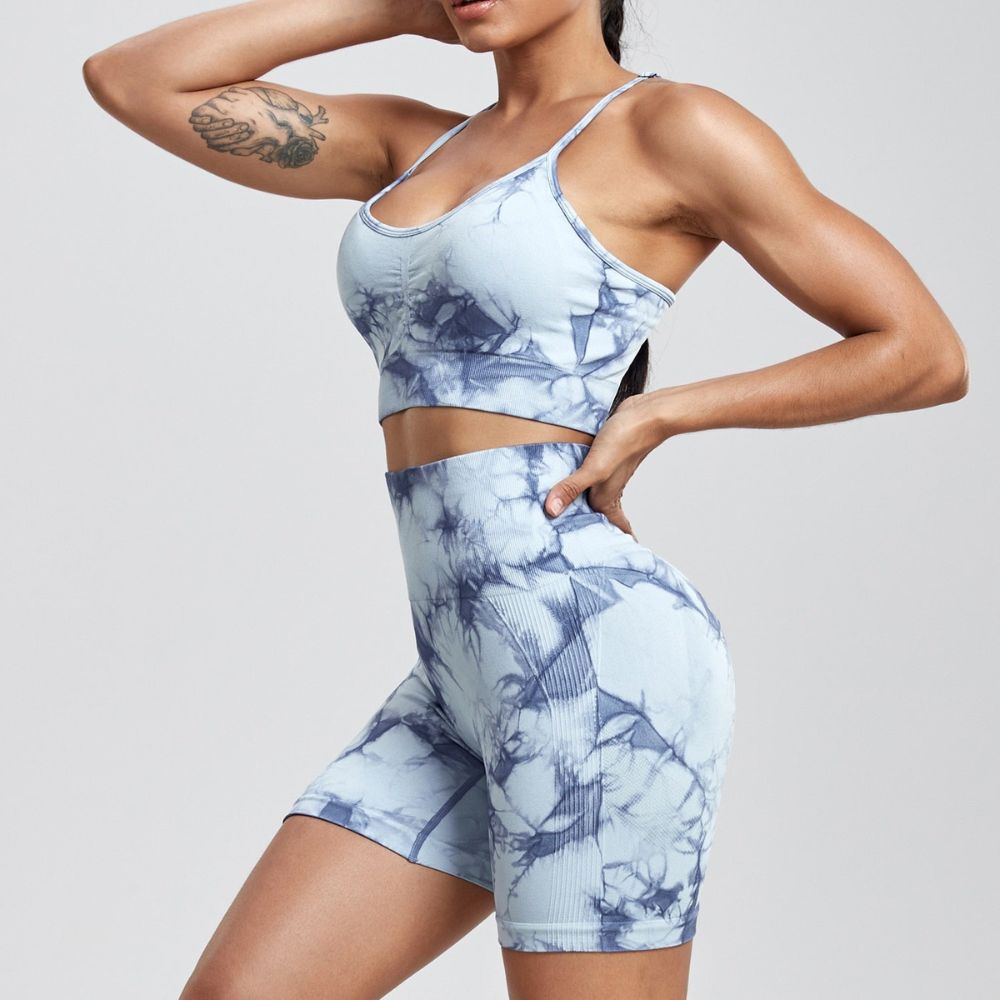 Conjunto Academia Sem Costura - Tie Dye