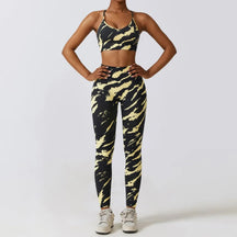 Conjunto Academia Sem Costura - Zebra
