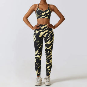 Conjunto Academia Sem Costura - Zebra