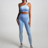 Conjunto Academia Sem Costura Alça Única - Gradient