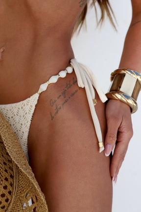 Biquíni Cortininha Macramê - Off White