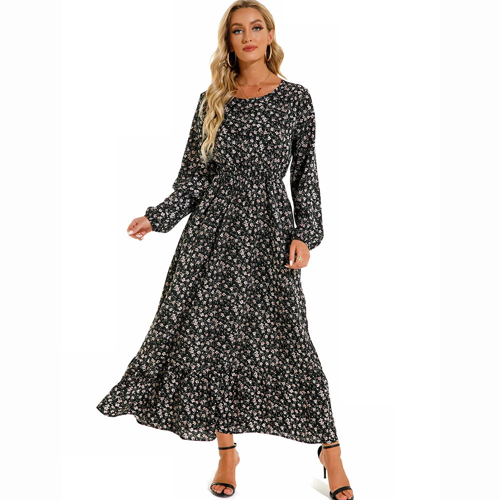 Vestido Longo Chiffon Floral Boho | Musa Brasil [v:6xs6nu]
