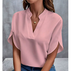Blusa Feminina Decote V Meia Manga | Look Casual Elegante Verão