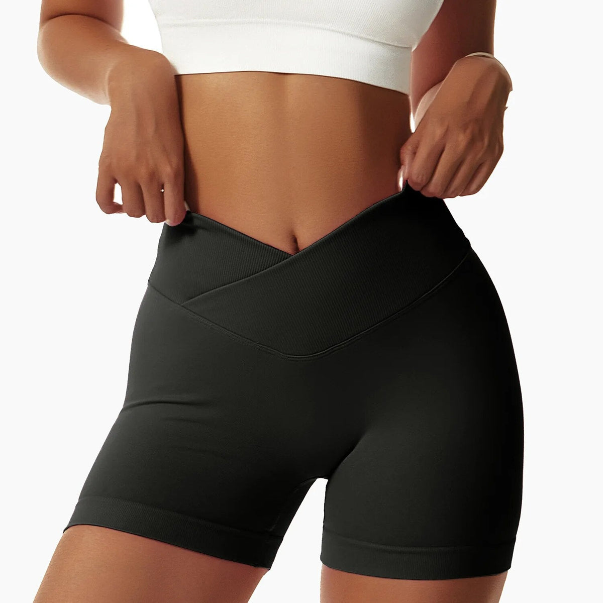 Short Legging Sem Costura com Cintura V