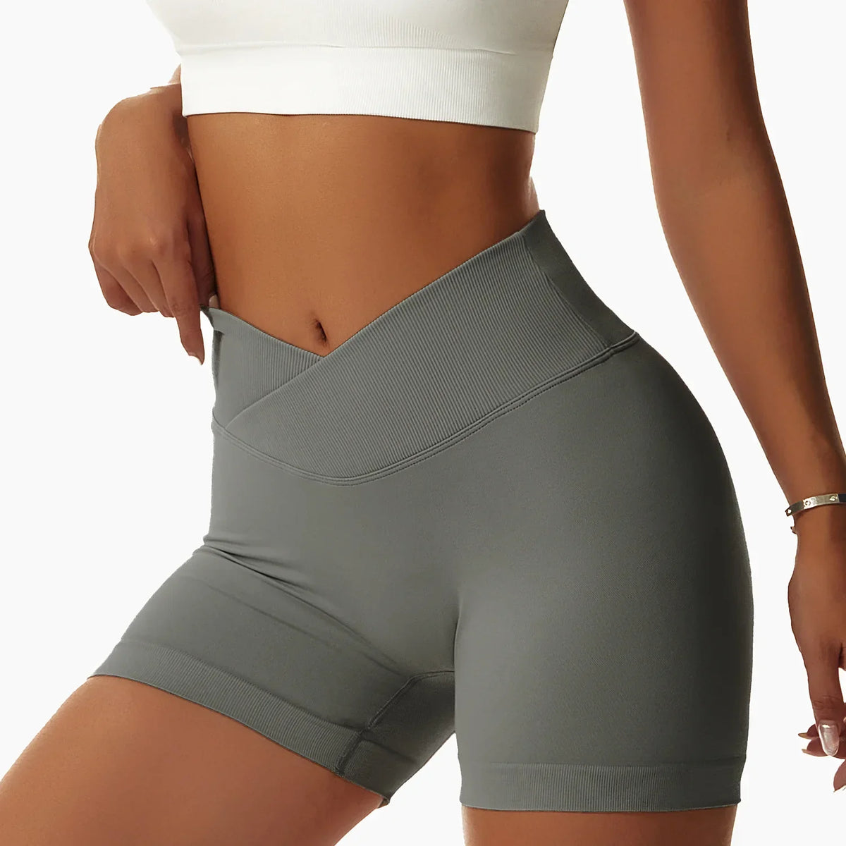 Short Legging Sem Costura com Cintura V