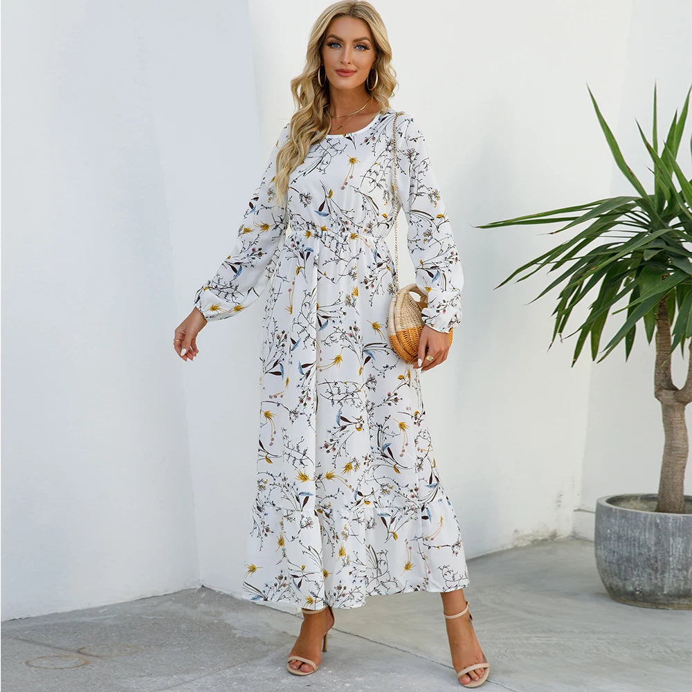 Vestido Longo Chiffon Floral Boho | Musa Brasil [v:jrbs7t]