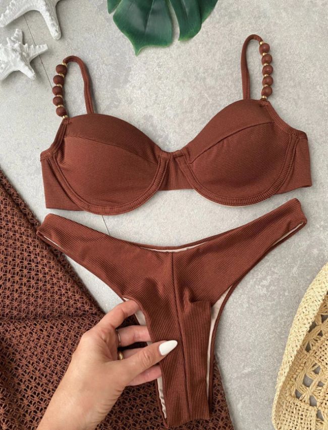 Biquíni Meia Taça Bali - Marrom