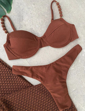 Biquíni Meia Taça Bali - Marrom