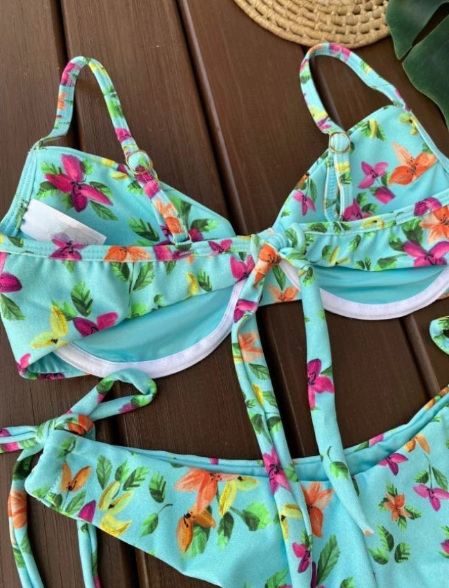 Biquíni Meia Taça - Flores