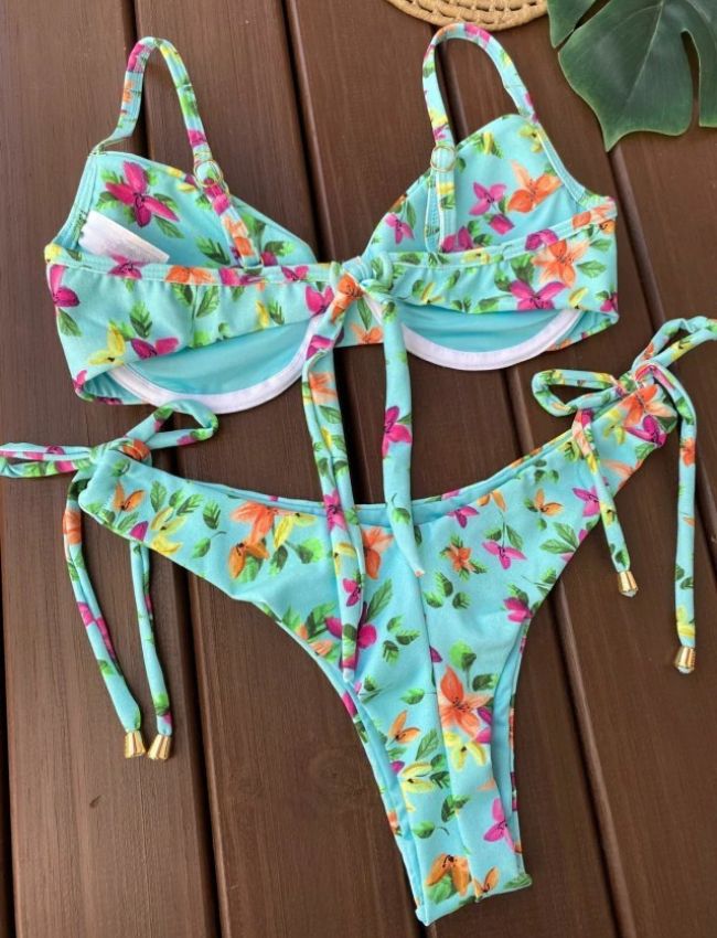 Biquíni Meia Taça - Flores