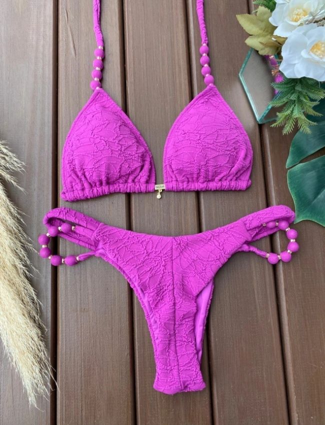 Biquíni Texturizado Constantinopla - Roxo