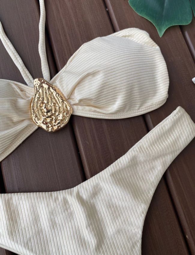 Biquíni Tomara Que Caia Canelado - Off White