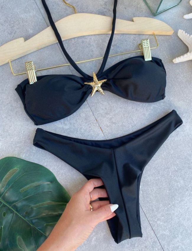 Biquíni Tomara Que Caia Estrela - Preto