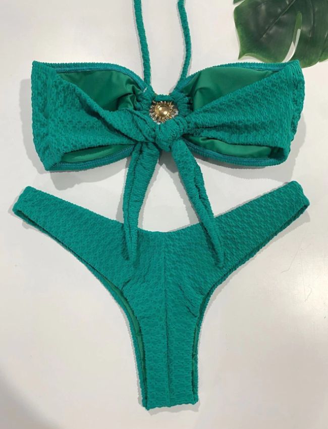 Biquíni Tomara Que Caia Texturizado - Verde