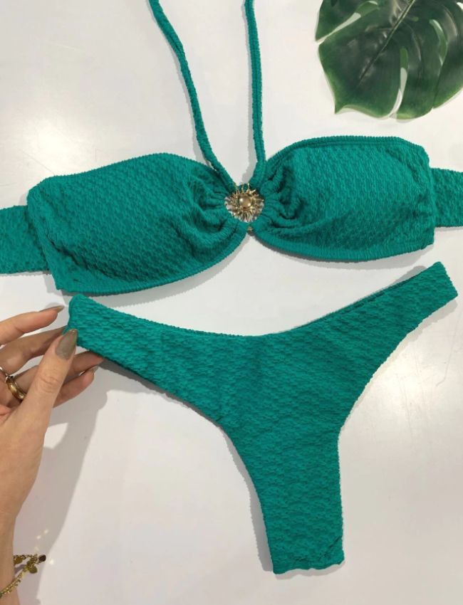 Biquíni Tomara Que Caia Texturizado - Verde