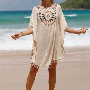 Saída de Praia Crochê Feminina | Cover-Up Elegante