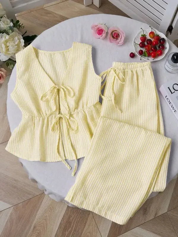 Conjunto Feminino Regata Listrada + Calça Pantalona