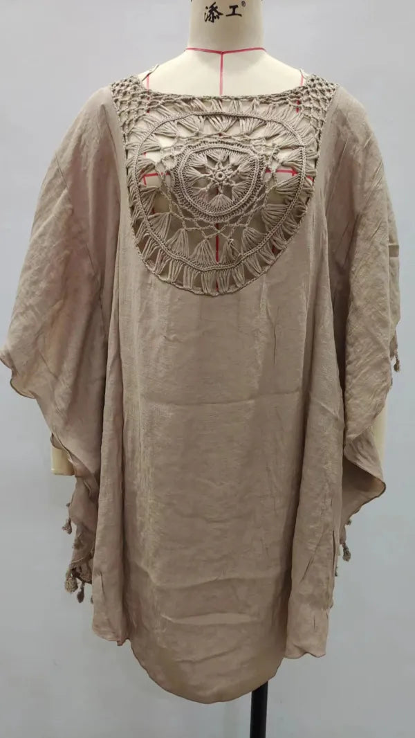 Saída de Praia Crochê Feminina | Cover-Up Elegante