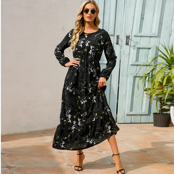 Vestido Longo Chiffon Floral Boho | Musa Brasil