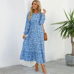 Vestido Longo Chiffon Floral Boho | Musa Brasil