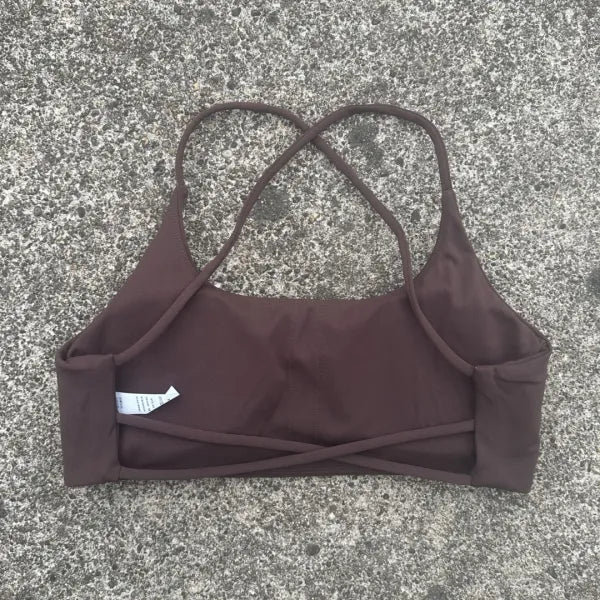 Top Fitness Feminino Alças Cruzadas com Bojo Academia