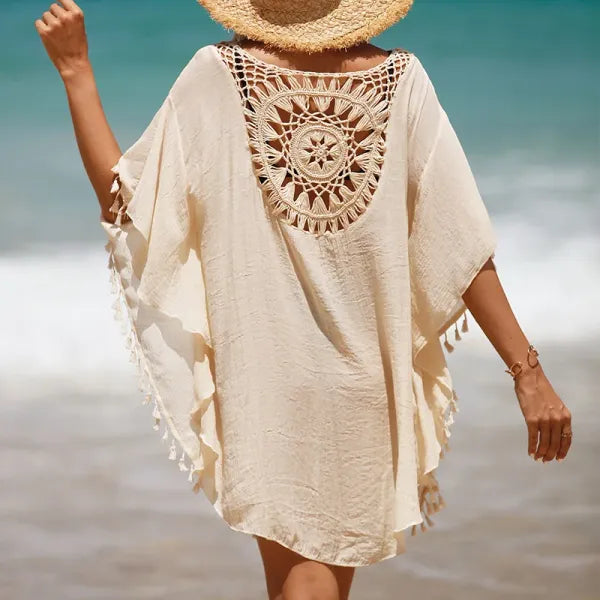 Saída de Praia Crochê Feminina | Cover-Up Elegante