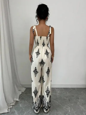 Macacão Boho Paisley Perna Larga | Musa Brasil