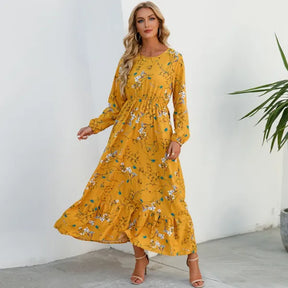 Vestido Longo Chiffon Floral Boho | Musa Brasil