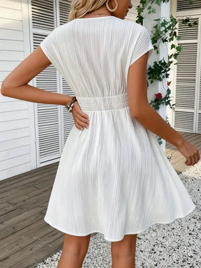 Vestido Renda Francesa Decote V | Beach Resort