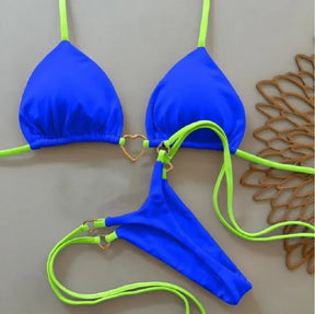 Biquíni Feminino Halter Triângulo Tanga Brasileira