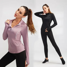 Jaqueta Fitness Feminina Manga Longa Yoga e Corrida