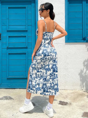 Vestido Maxi Envoltório Leopardo com Fenda — Resort Chic Outono 2025