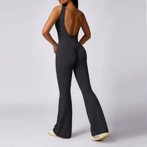 Macacão Fitness Feminino Push Up Yoga Stretch Bodysuit